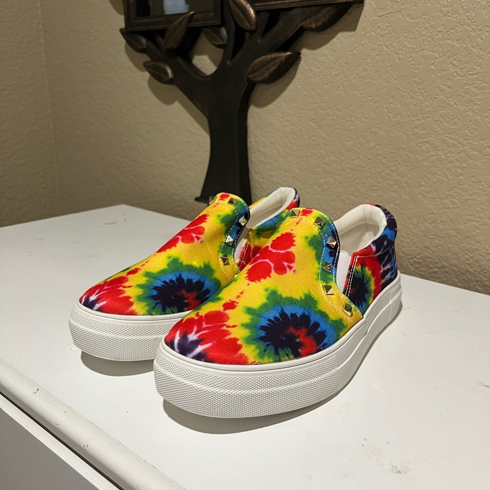 T.J.Maxx Colorful Tie-Dye Platform Sneakers